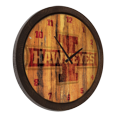thumbnail image 2 of Iowa Hawkeyes: Block I - Weathered "Faux" Barrel Top Wall Clock, 2 of 5