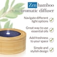 thumbnail image 3 of Pranarom - Zen Diffuser - Enhance Ambiance - Minimalist Bamboo Design - Essential Oil Diffuser - Multiple Light Options, Automatic Shut-off, Easy to Use, 3 of 4