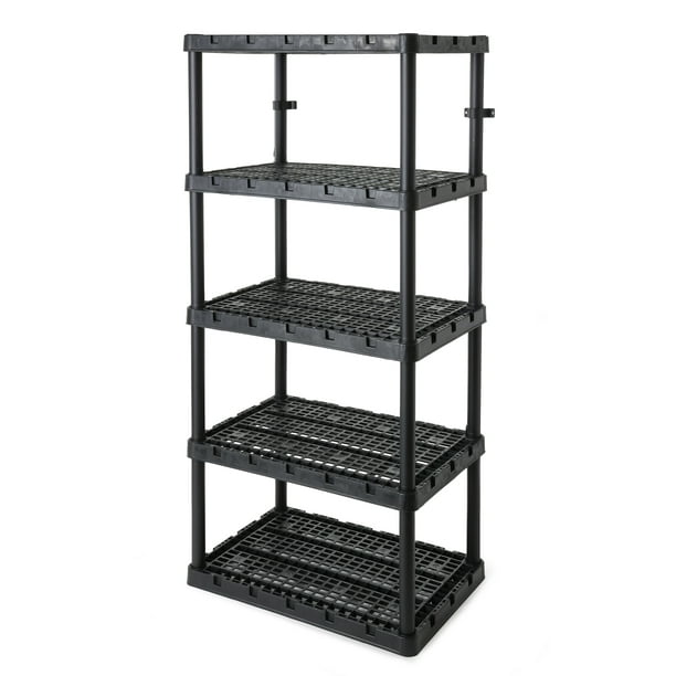 5 Tier Black Floating Shelf Com, Stairway Black Wall Mounted Bookcase 72 5 Height