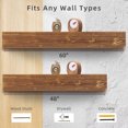 thumbnail image 2 of 60" Rustic Wood Fireplace Mantel | Wall-Mounted & Floating Shelf for Home Decor, 2 of 6