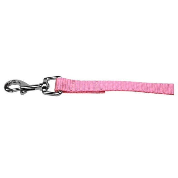 Nylon Dog Lead Leash Bright and Plain Basic Colors -Choose 6 Sizes And 16 Colors (Pink,Medium - 5/8in by 6ft)