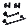 thumbnail image 3 of Soporte de baño Ropa Toalla Abrigo Gancho Gabinete Armario Colgador de puerta para garaje Montado en la pared, 4- Juego de accesorios de baño , Negro Negro A Soledad Gancho multiusos, 3 of 9