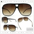 thumbnail image 5 of (2-Pack) SA106 Oversize Large Thin Plastic Racer Mens Sport Sunglasses 1 Black 1 Brown, 5 of 7