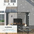thumbnail image 5 of AECOJOY 5' x 8' Hardtop Gazebo Outdoor Aluminum Pergola ​For Garden, Patio, Backyard-​Black, 5 of 8