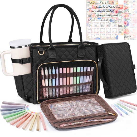 Bolsa acolchada grande para biblias FLOE con funda y suministros