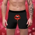 thumbnail image 2 of Gunia Mens Boxer Briefs 3D Lip Print Personality Fashion Valentine's Day Skin-Friendly Cosy Underwear S-5Xl, 2 of 4