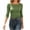 Green, variant on Women Boat Neck 3/4 Sleeve Fitted T-Shirt Soft Stretchy Solid Color Slim Basic Tee Casual Fall Layering Top
