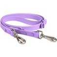 thumbnail image 1 of Correa impermeable para perros: Correas estándar para perros con 2 ganchos para Caminar, longitudes ajustables, duradero y resistente al olor (S 3/4 in × 5 ft, lila), 1 of 5
