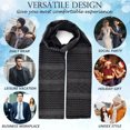 thumbnail image 3 of EINSKEY 2-Pack Long Winter Scarves with Tassel for Men Women - Black Brown, Line W, 3 of 6