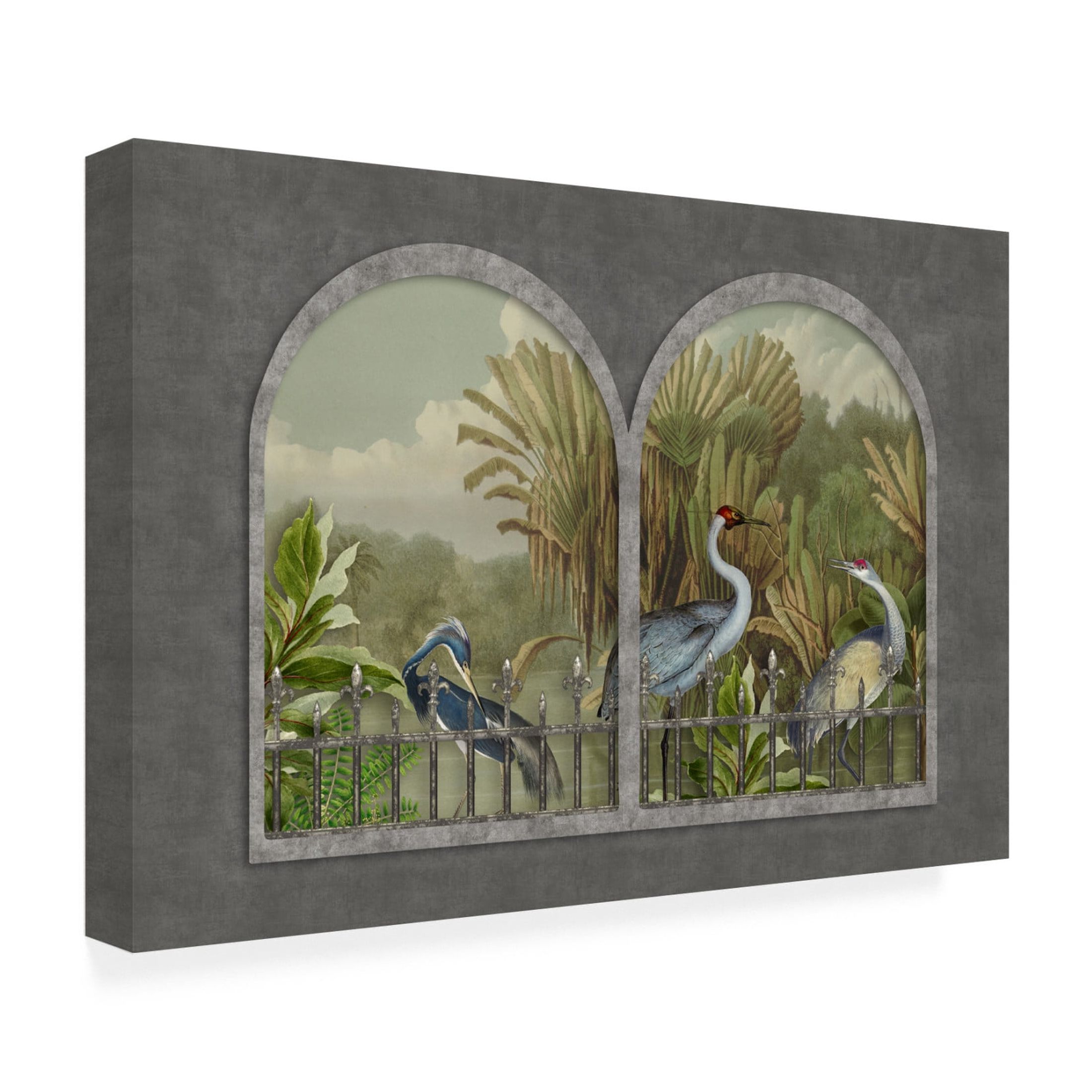 Trademark Fine Art Andrea Haase  Cranes No1 Canvas Wall Art
