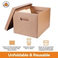 thumbnail image 4 of Archival Storage Boxes (8-pack) - Extra Strong 3-ply Side Walls  Heavy-duty Board Ready-to-assemble With Handles And Lids For Files Photo Legal/letter Size 12x16x10 Inches, 4 of 7