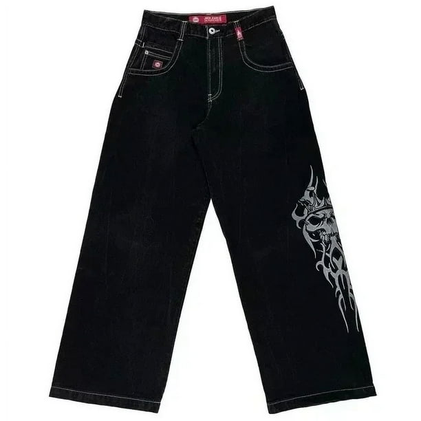 High Waist Streetwear JNCO Wide Leg Jeans Y2K Mens Harajuku Hip