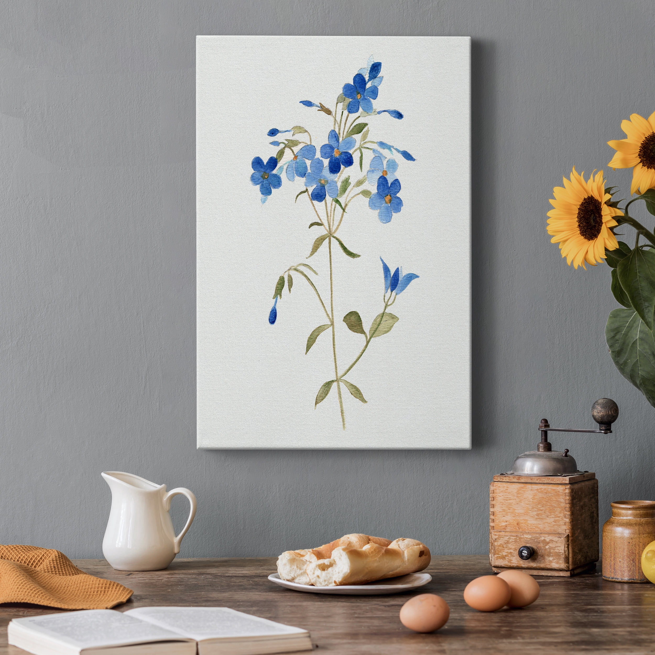 Blue Blossom Botanical II Premium Gallery Wrapped Canvas - Ready to Hang - 40 x 60