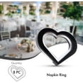 thumbnail image 5 of RCZ Décor Heart Valentine Napkin Rings | Acrylic | 8 PC, Black, 5 of 5