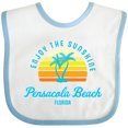 thumbnail image 3 of Inktastic Summer Enjoy the Sunshine Pensacola Beach Florida in Blue Boys or Girls Baby Bib, 3 of 4