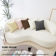 thumbnail image 6 of Deconovo Pillow Cover 18x18 Square Throw Pillow Covers with Stripes Decorative pillows for Sofa Living Room Couch, Cream, Set of 2, 6 of 7