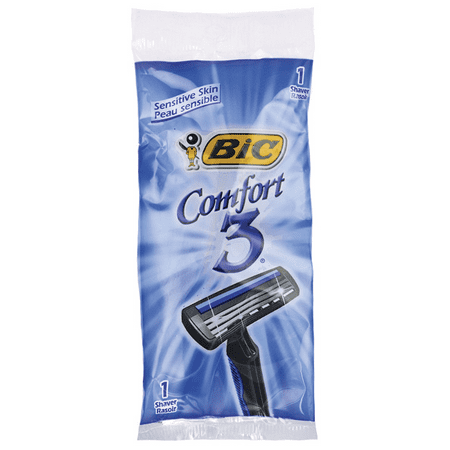 Bic Comfort 3 Razor for Men - Sensitive Skin 1 Ct (The Best Razor For Sensitive Skin)