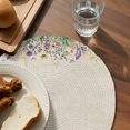 thumbnail image 3 of Spring Purple Floral Round 13 Inch Placemats Set of 6, Rustic Flowers Botanical Vintage HeatResistant Non Slip Place Mats for Dining Table, Wipeable Braided Kitchen Table Mats for Housewarming, 3 of 9