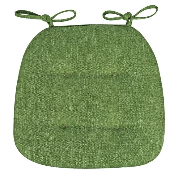 Junepar 16.9" Chair Cushions for U Shaped Dining Chairs Kitchen Chair Cushions with Ties Non Chair Pads for Dining Room Chairs Colorful Cushion Green