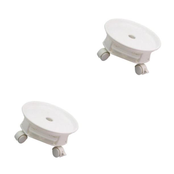 Base para maceta Toystoory con ruedas ajustable Blanco 27cm 2piezas