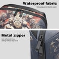 thumbnail image 4 of Cat Waterproof Oxford Cloth Hard Drive Case with Charger Pouch, PC Case, Small Travel Electronic Organizer, and Cord Organizer Travel - 5.9x9.44x3.14 in, 4 of 6