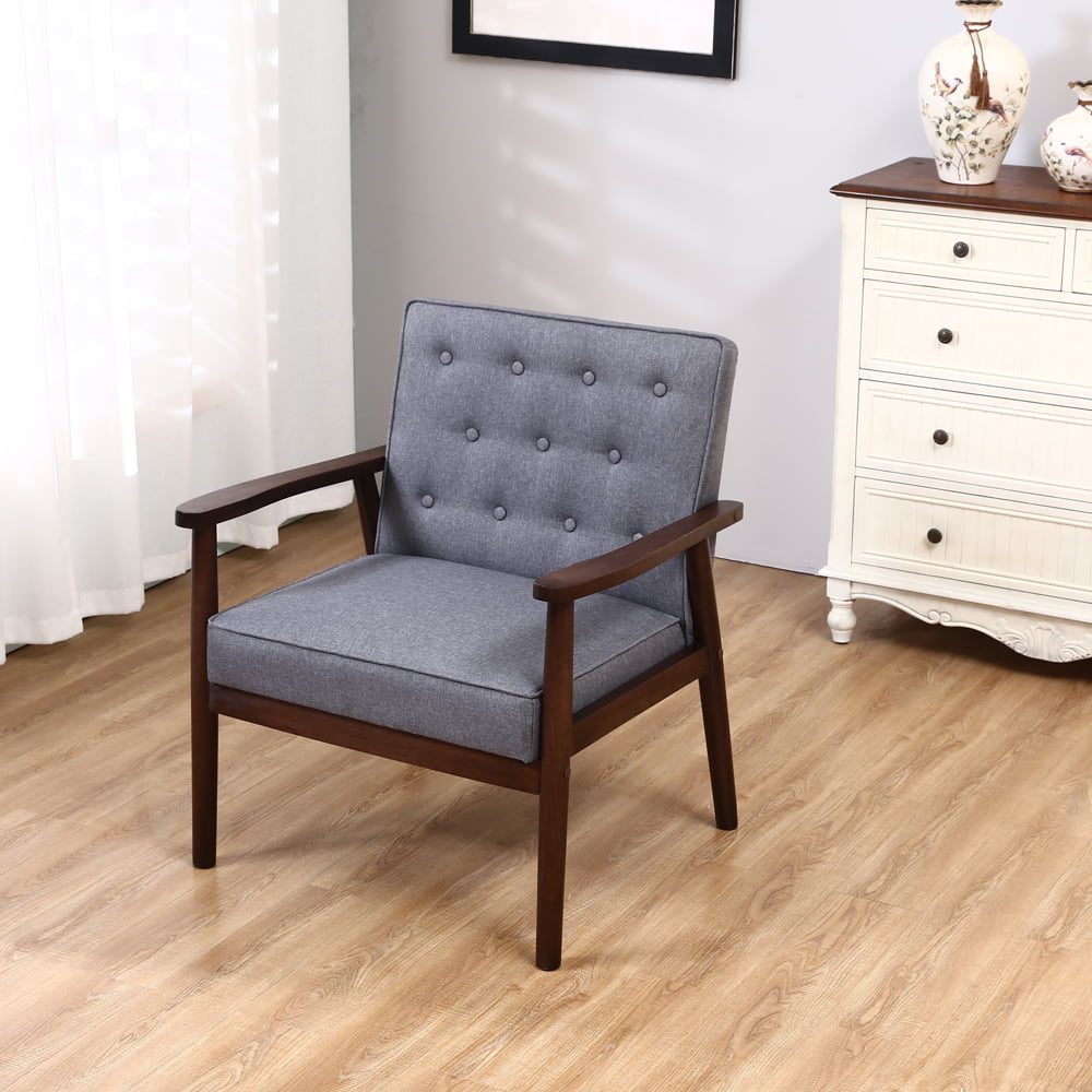 Segmart Mid Century Modern Chair For Living Room Upholstered Fabric Wooden Lounge Chair With Linen Upholstery Accent Chairs With Arms For Living Room Reception Dorms 400 Lbs Grey S13663 Walmart Com Walmart Com,2 Kids Bedroom Ideas For Small Rooms