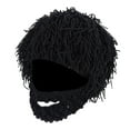 thumbnail image 2 of Gorro de punto, gorro con barba, accesorio informal, gorro de invierno para niños, gorro para correr Negro, 2 of 9