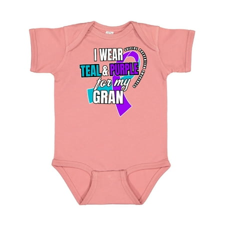 

Inktastic Suicide Prevention I Wear Teal and Purple for My Gran Gift Baby Boy or Baby Girl Bodysuit