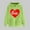 Green, variant on Women's Valentine's Day Sweatshirt Trendy Long Sleeves Heart Print Shirt Comfy Versatile Tops With Pocket Army Green M