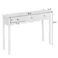 thumbnail image 4 of Giantex Table Console, Bureau de Hall à 3 Tiroirs, Table d'Appoint Multifonctionnelle pour Canapé d'Entrée, Blanc, 4 of 6