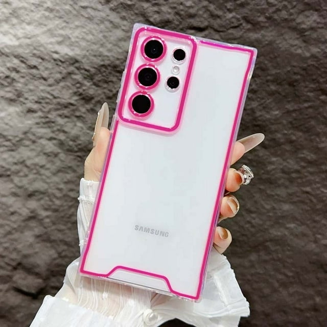 Creative Luminous Mobile Phone Case For Samsung Galaxy S24 S23 S22 S21 FE Plus ULTRA Soft Silicone Transparent Back Cover