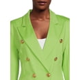 thumbnail image 5 of Attitude Unknown Women’s and Women’s Plus Ponte Blazer, Sizes XS-3X, 5 of 5