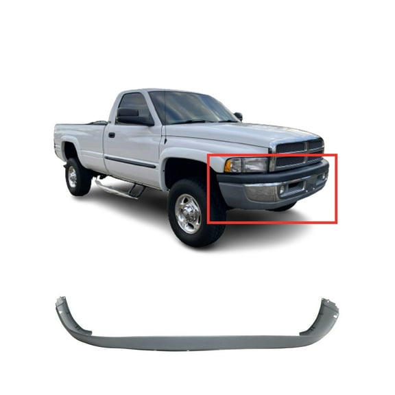 DCP Front Bumper Cover Face for 1994-2002 Dodge Ram 1500 2500 3500 Textured Gray