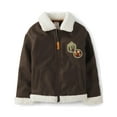 thumbnail image 1 of Cute and Stylish Embroidered Leather Jackets for Toddlers - Forest Bomber Design - Size 6, 1 of 4