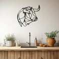 thumbnail image 2 of LaModaHome Exclusive Geometric Bull Figure Line Art Metal Wall Art – Durable & Artistic Metal Wall Art for Home and Office Decor, Perfect for Any Interior Design Aesthetic, 2 of 5