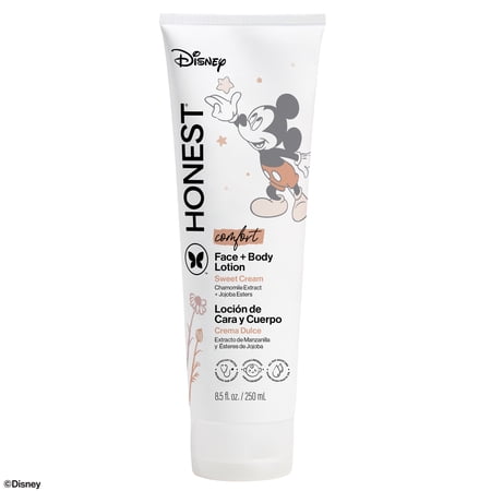 The Honest Company Moisturizing Face & Body Lotion, Disney Mickey Mouse Sweet Cream, 8.5 fl oz