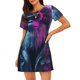 thumbnail image 1 of Easygdp Hip-Hop Glasses Gorilla Camisón de manga corta para mujer, informal, estampado, 1 of 6