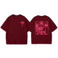 thumbnail image 4 of TSADFHJI Hauts pour Femmes Tendance 2024 T-Shirts Graphiques d'Été Manches Courtes m Rouge, 4 of 5