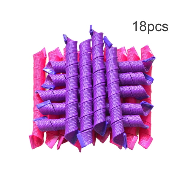 kurtrusly 1 Ensemble Rouleau à Cheveux Service de Longue Date Fonction Puissante Utile Helper Curlers Curler Design Unique Coiffure Curler pour Cheveux Longs Rose Rouge + Violet Foncé