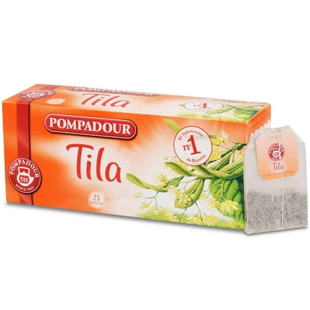 POMPADOUR Tila Tea Promote Sleep for Flavor Sensitive Relaxing Linden Flower Tea Decaffeinated Calming Bedtime Tea Anti Stress Anxiety Herbal Tea Bags 25 (The Best Herbal Tea For Anxiety)