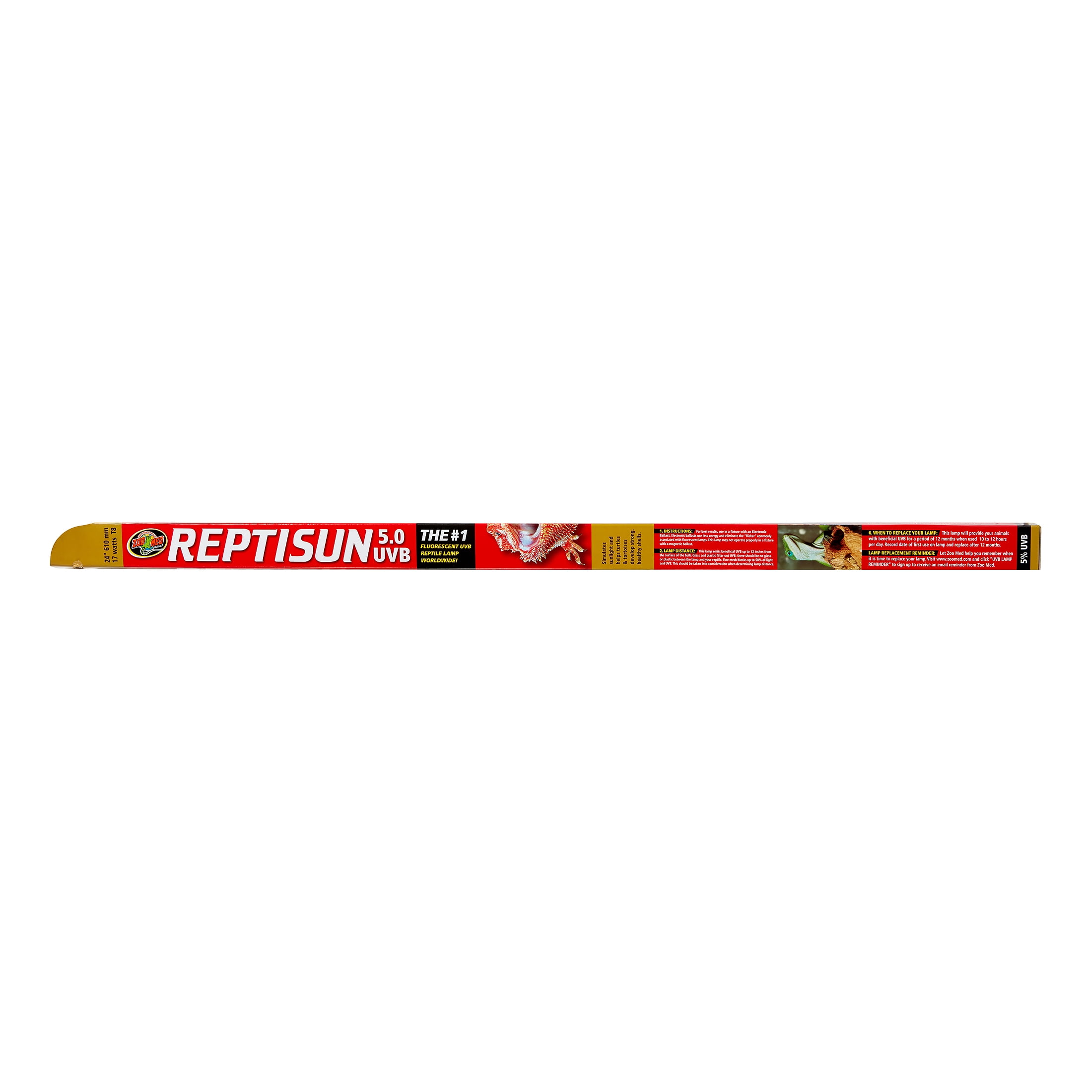 Zoo Med T8 ReptiSun 5.0 UVB Flourescent Reptile Lamp, 17 Watt