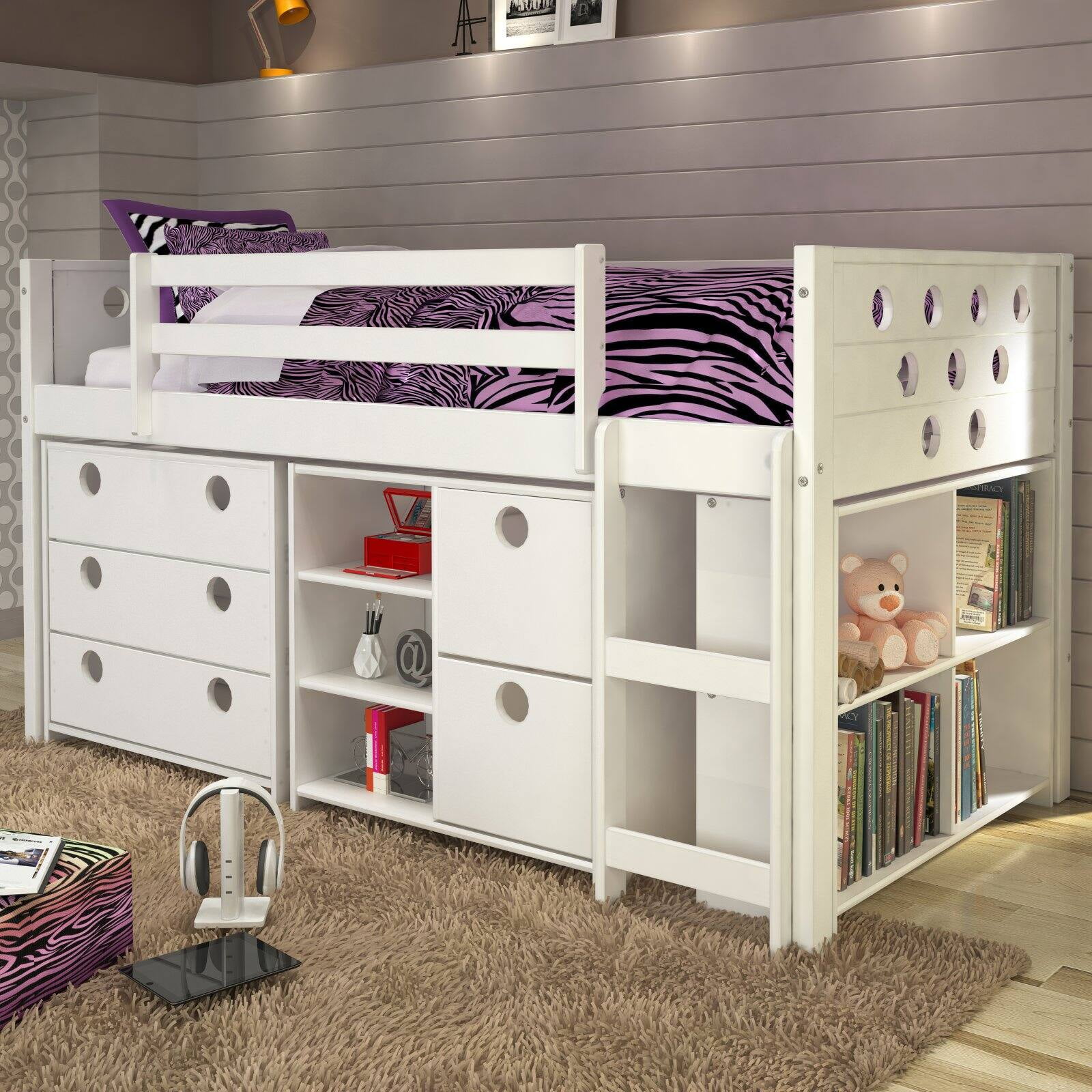 Donco Kids Circles Low Study Loft Bed