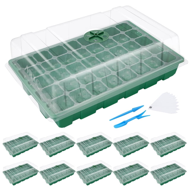 Bandeja para Semillas MIXC, kit de invernadero de 10 paquetes y 400 celdas