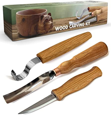 HUTSULS Wood Carving Knives Set Tools Spoon Kit Whittling Carpenter Gifts