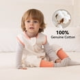 thumbnail image 3 of Toddler Sleep Sack with feet 2T-3T, 0.5 TOG Lightweight Summer 100% Cotton Breathable Wearable Blanket with Legs, 3 Pack, 2-Way Zipper, 3 of 6