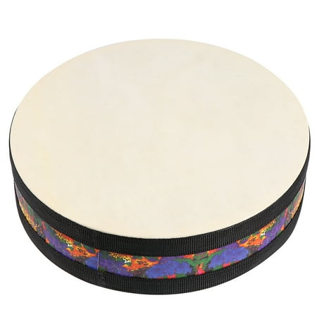 

1Pc 8-inch Goatskin Drum Percussion Instrument Musical Instrument Drum Wooden Drum