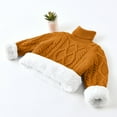 thumbnail image 4 of ZyeKqe Baby Clothes Infant Newborn Boys Girls Sweaters High Neck Long Sleeve Cable Knit Top Warm Loose Pullover Tops Winter Outfits, 4 of 9