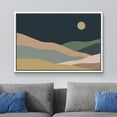 thumbnail image 2 of wall26 Framed Canvas Print Wall Art Multicolor Gradient Mountain and Moon Landscape Nature Wilderness Illustrations Modern Rustic Scenic Colorful for Living Room, Bedroom, Office - 24"x36", 2 of 5