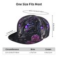 thumbnail image 4 of Hirioo Purple-Eyed Floral Leopard for Baseball Cap Men Cap Flat Brim for Men Women Teens Adjustable Baseball Cap, 4 of 7