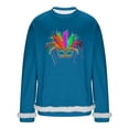 thumbnail image 3 of RKSTN Men's Carnival Party Sweatshirts Oversized Crew Neck Carnival Graphic Print Versatile Fleece Sweatshirt Mens Casual Round Neck Relaxed Fits Comfy Pullover Sweatshirt Top Fall Winter Clothes, 3 of 7